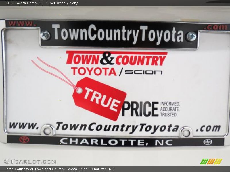 Super White / Ivory 2013 Toyota Camry LE