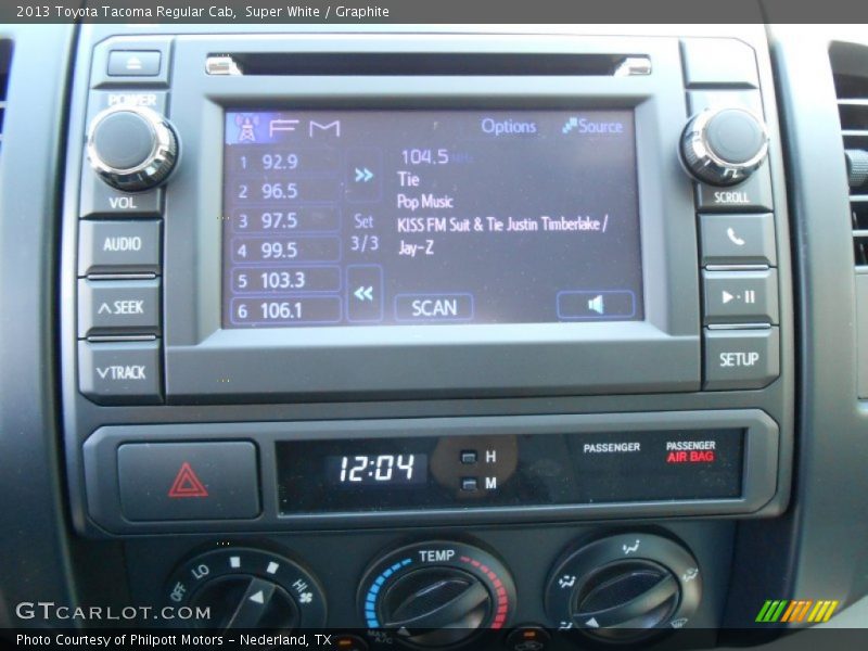Super White / Graphite 2013 Toyota Tacoma Regular Cab