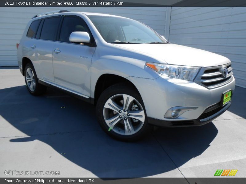 Classic Silver Metallic / Ash 2013 Toyota Highlander Limited 4WD