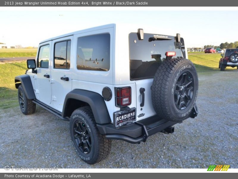 Bright White / Black/Dark Saddle 2013 Jeep Wrangler Unlimited Moab Edition 4x4