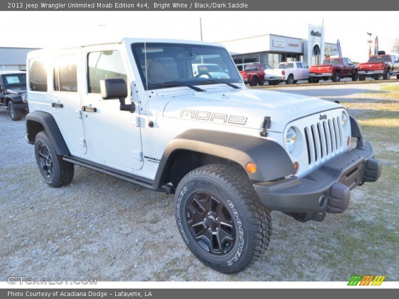 Bright White / Black/Dark Saddle 2013 Jeep Wrangler Unlimited Moab Edition 4x4