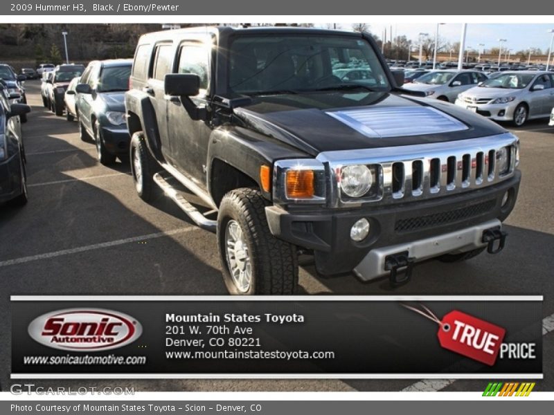 Black / Ebony/Pewter 2009 Hummer H3