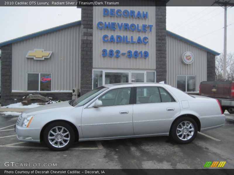 Radiant Silver / Titanium/Dark Titanium 2010 Cadillac DTS Luxury