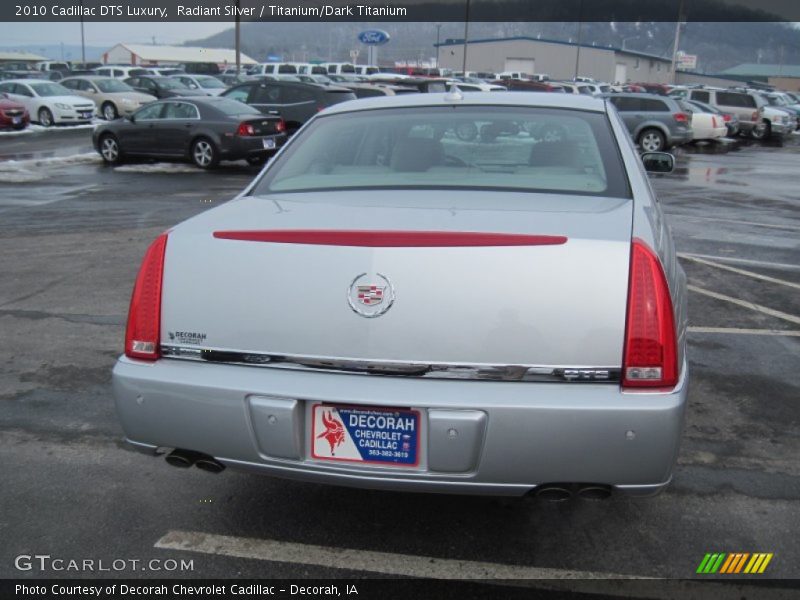 Radiant Silver / Titanium/Dark Titanium 2010 Cadillac DTS Luxury