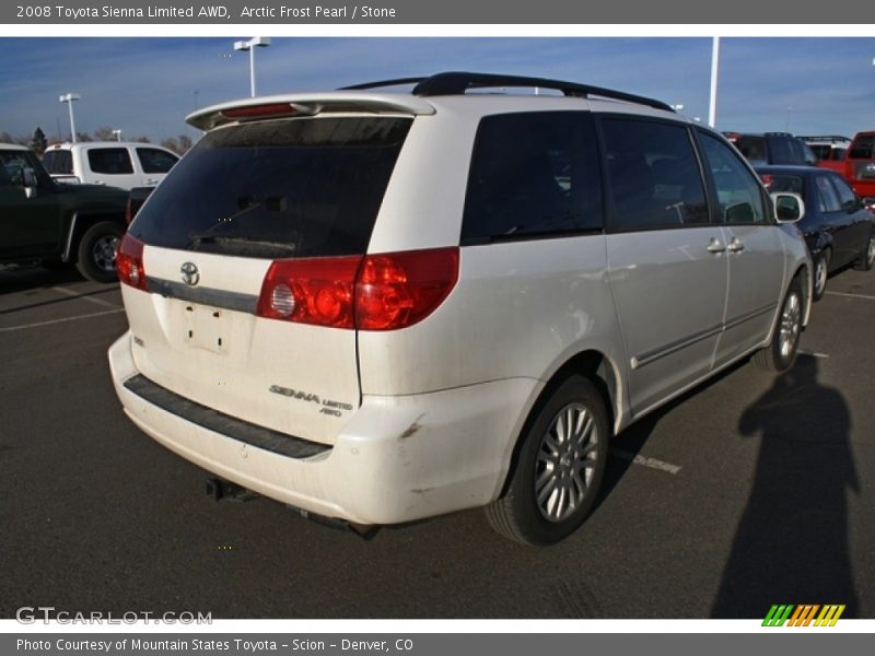 Arctic Frost Pearl / Stone 2008 Toyota Sienna Limited AWD