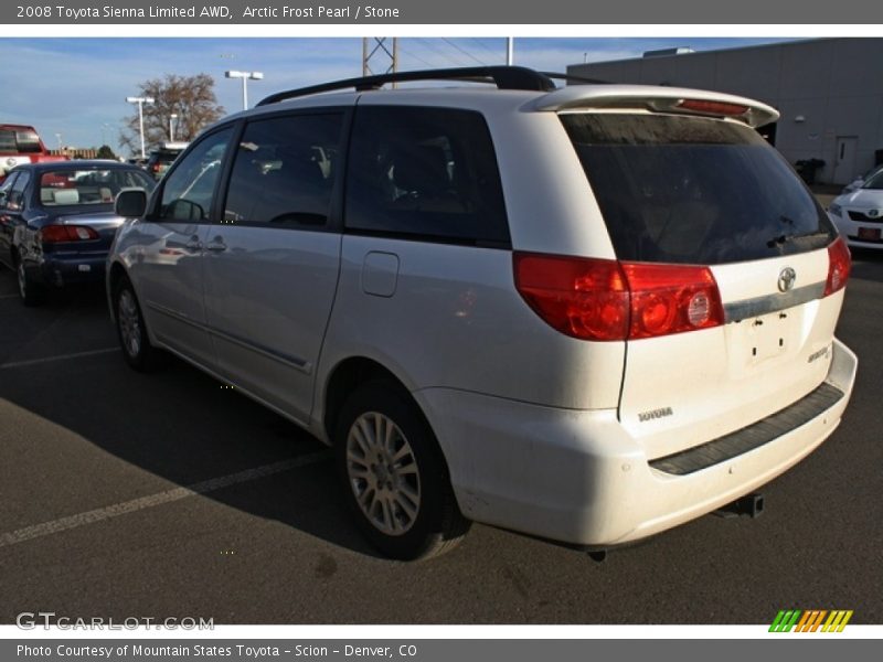 Arctic Frost Pearl / Stone 2008 Toyota Sienna Limited AWD