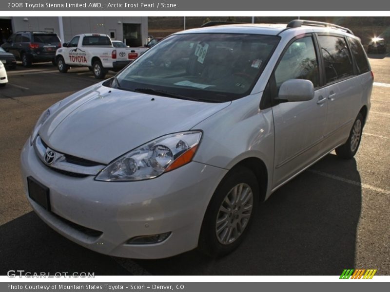 Arctic Frost Pearl / Stone 2008 Toyota Sienna Limited AWD