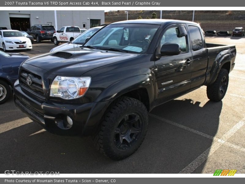 Black Sand Pearl / Graphite Gray 2007 Toyota Tacoma V6 TRD Sport Access Cab 4x4