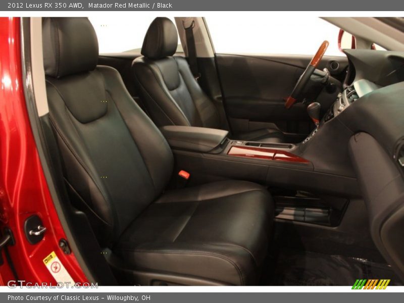 Matador Red Metallic / Black 2012 Lexus RX 350 AWD
