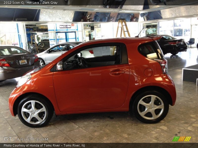 Hot Lava / Dark Gray 2012 Scion iQ