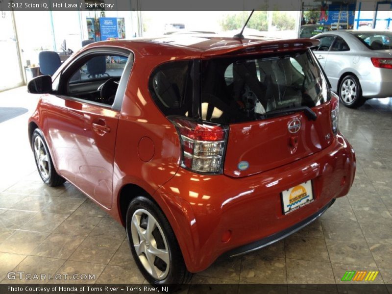 Hot Lava / Dark Gray 2012 Scion iQ