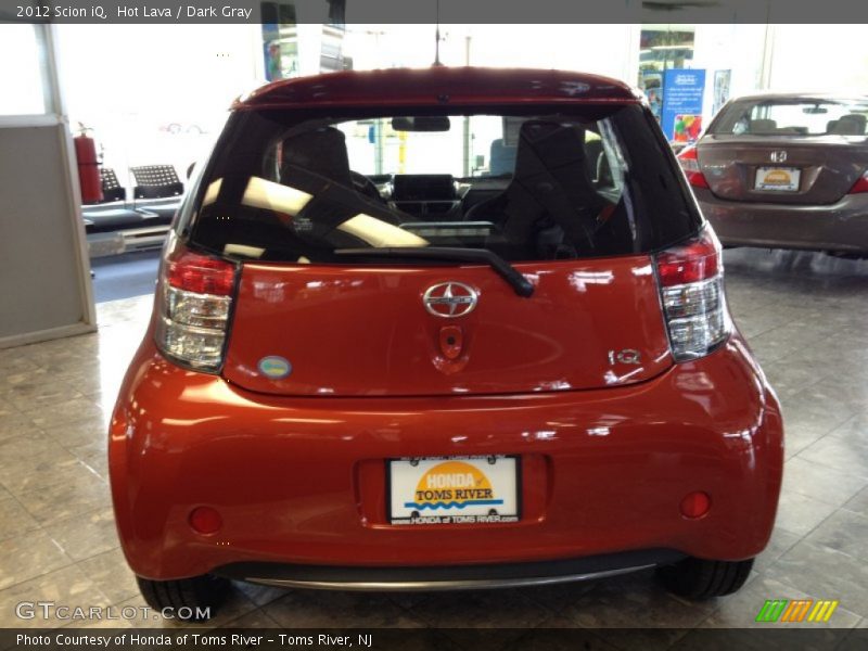 Hot Lava / Dark Gray 2012 Scion iQ