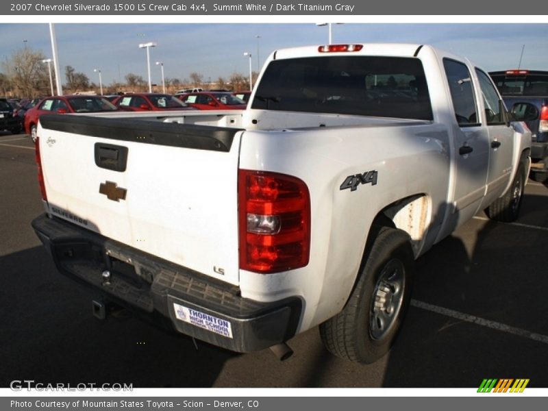 Summit White / Dark Titanium Gray 2007 Chevrolet Silverado 1500 LS Crew Cab 4x4