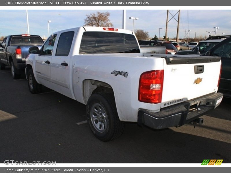 Summit White / Dark Titanium Gray 2007 Chevrolet Silverado 1500 LS Crew Cab 4x4