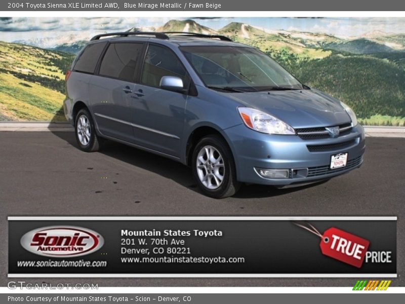 Blue Mirage Metallic / Fawn Beige 2004 Toyota Sienna XLE Limited AWD
