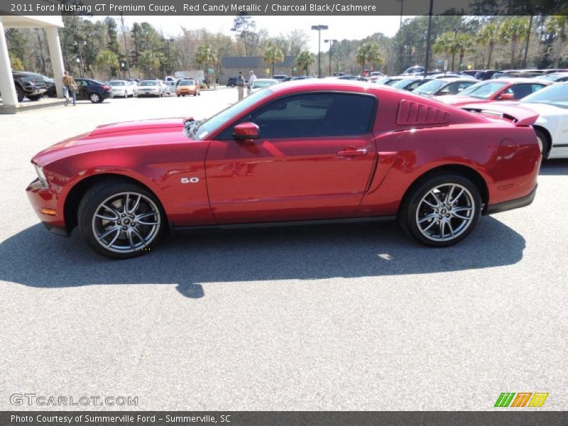 Red Candy Metallic / Charcoal Black/Cashmere 2011 Ford Mustang GT Premium Coupe