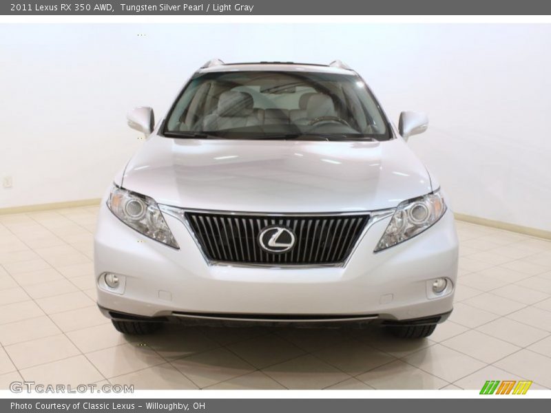 Tungsten Silver Pearl / Light Gray 2011 Lexus RX 350 AWD
