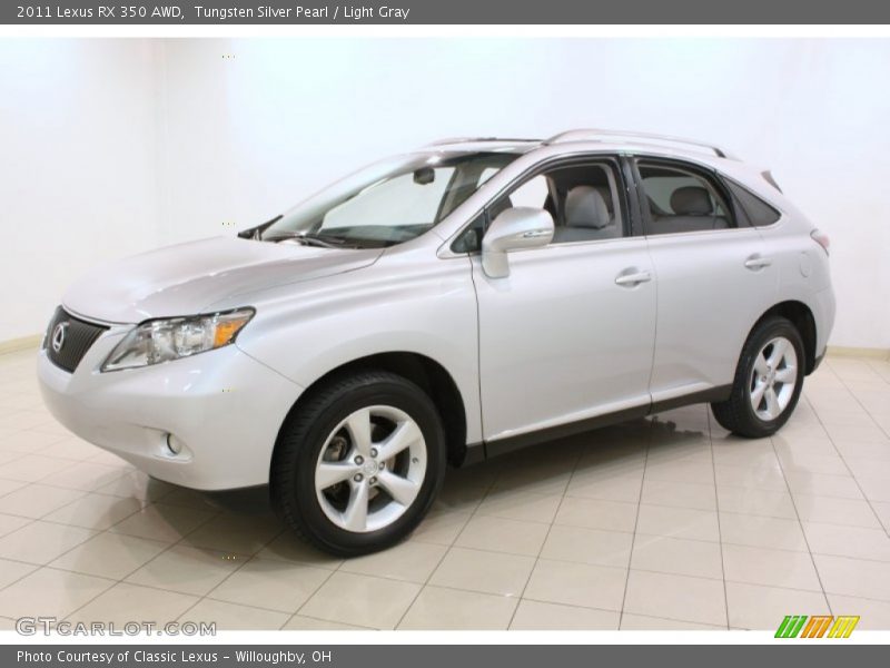 Tungsten Silver Pearl / Light Gray 2011 Lexus RX 350 AWD