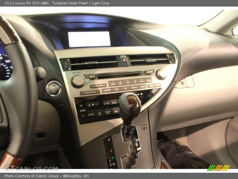 Tungsten Silver Pearl / Light Gray 2011 Lexus RX 350 AWD