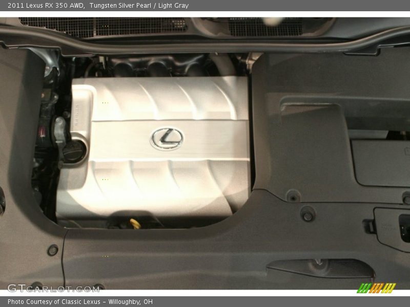 Tungsten Silver Pearl / Light Gray 2011 Lexus RX 350 AWD