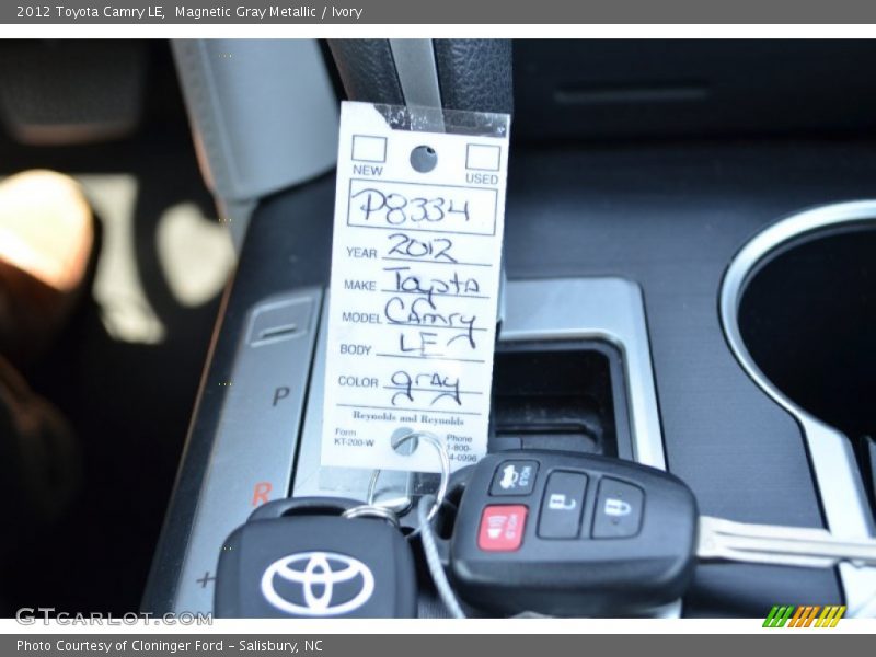 Magnetic Gray Metallic / Ivory 2012 Toyota Camry LE