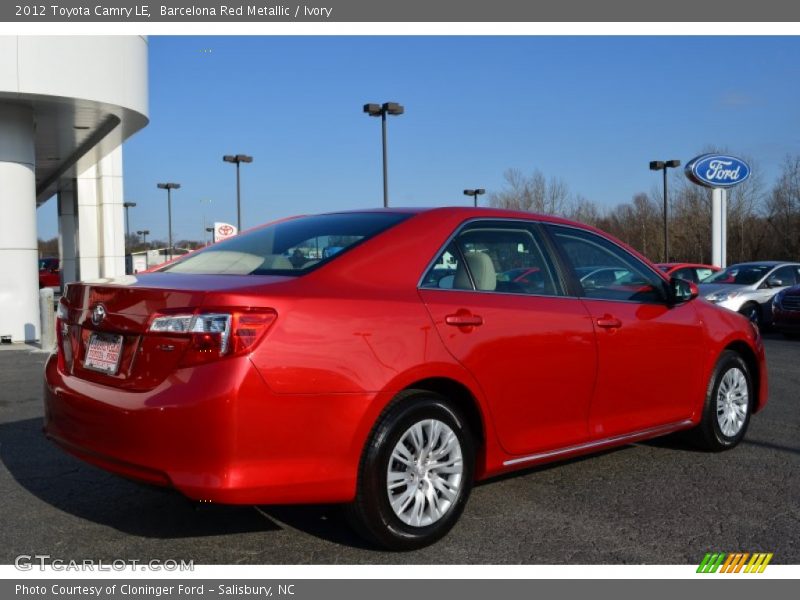 Barcelona Red Metallic / Ivory 2012 Toyota Camry LE