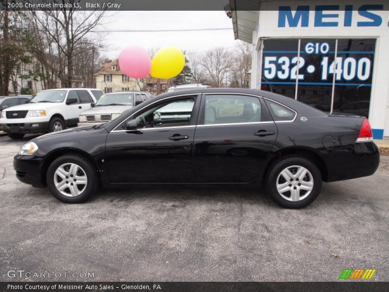 Black / Gray 2008 Chevrolet Impala LS