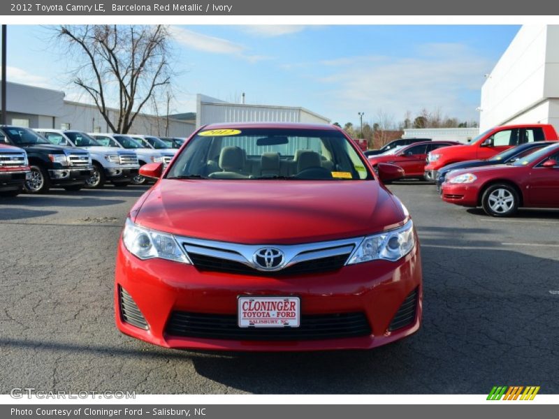 Barcelona Red Metallic / Ivory 2012 Toyota Camry LE