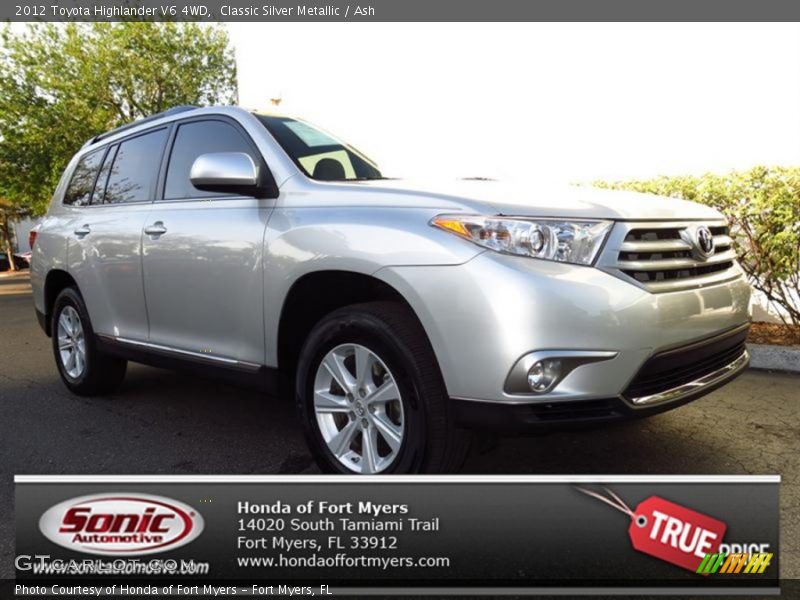 Classic Silver Metallic / Ash 2012 Toyota Highlander V6 4WD