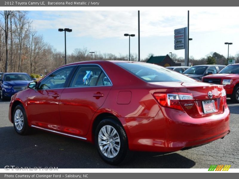 Barcelona Red Metallic / Ivory 2012 Toyota Camry LE