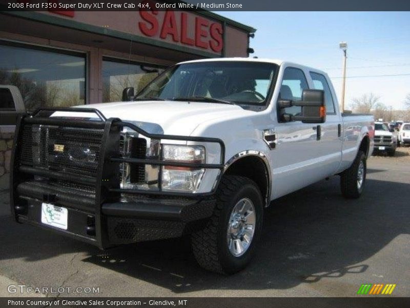 Oxford White / Medium Stone 2008 Ford F350 Super Duty XLT Crew Cab 4x4