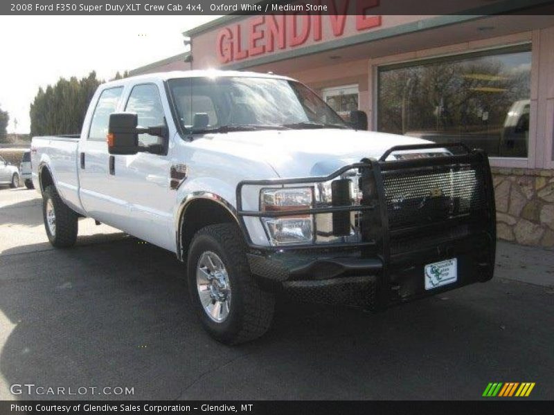 Oxford White / Medium Stone 2008 Ford F350 Super Duty XLT Crew Cab 4x4