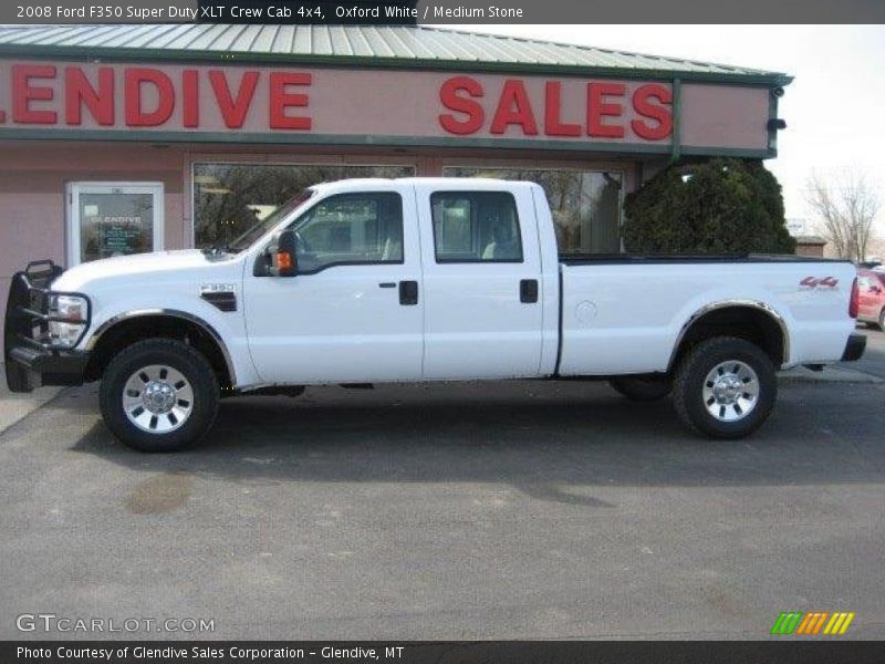 Oxford White / Medium Stone 2008 Ford F350 Super Duty XLT Crew Cab 4x4