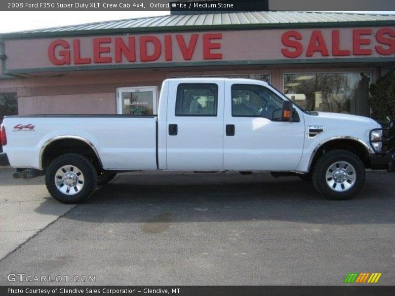 Oxford White / Medium Stone 2008 Ford F350 Super Duty XLT Crew Cab 4x4