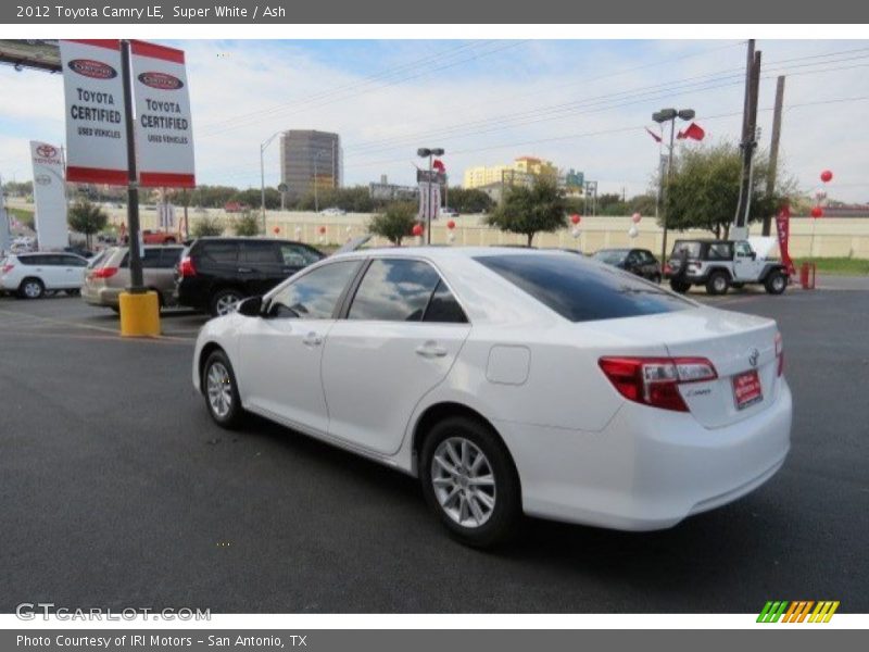 Super White / Ash 2012 Toyota Camry LE