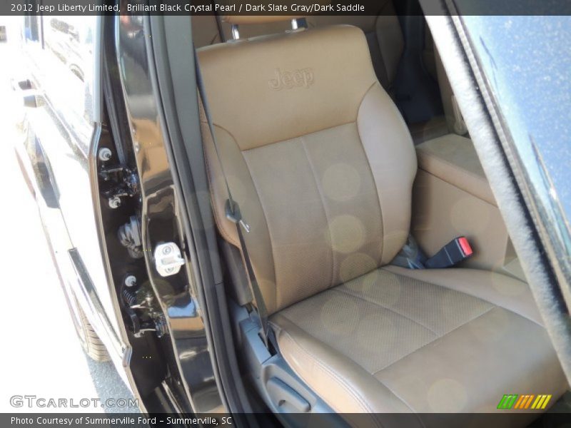 Brilliant Black Crystal Pearl / Dark Slate Gray/Dark Saddle 2012 Jeep Liberty Limited