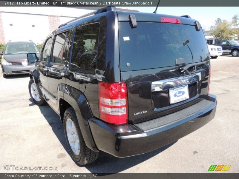Brilliant Black Crystal Pearl / Dark Slate Gray/Dark Saddle 2012 Jeep Liberty Limited