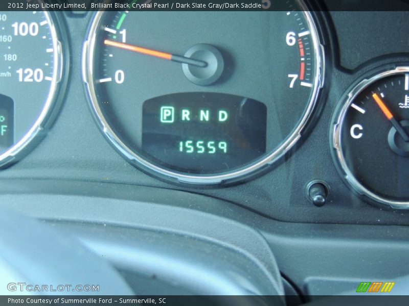Brilliant Black Crystal Pearl / Dark Slate Gray/Dark Saddle 2012 Jeep Liberty Limited