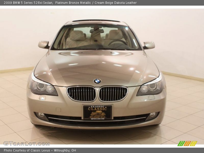 Platinum Bronze Metallic / Cream Beige Dakota Leather 2009 BMW 5 Series 528xi Sedan