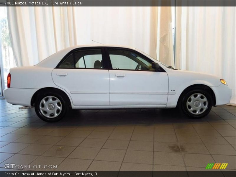 Pure White / Beige 2001 Mazda Protege DX