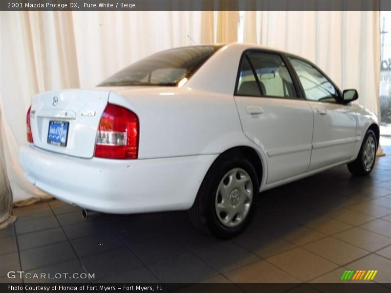 Pure White / Beige 2001 Mazda Protege DX