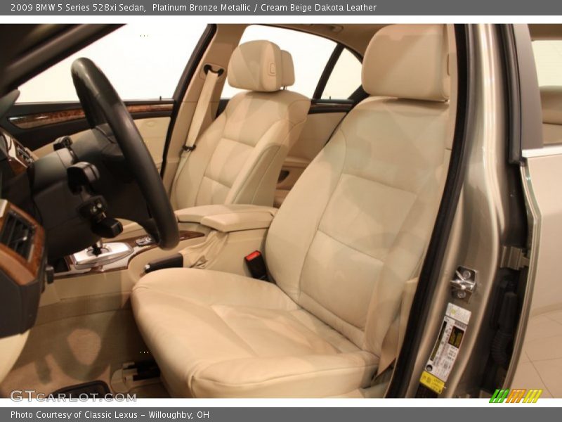 Front Seat of 2009 5 Series 528xi Sedan