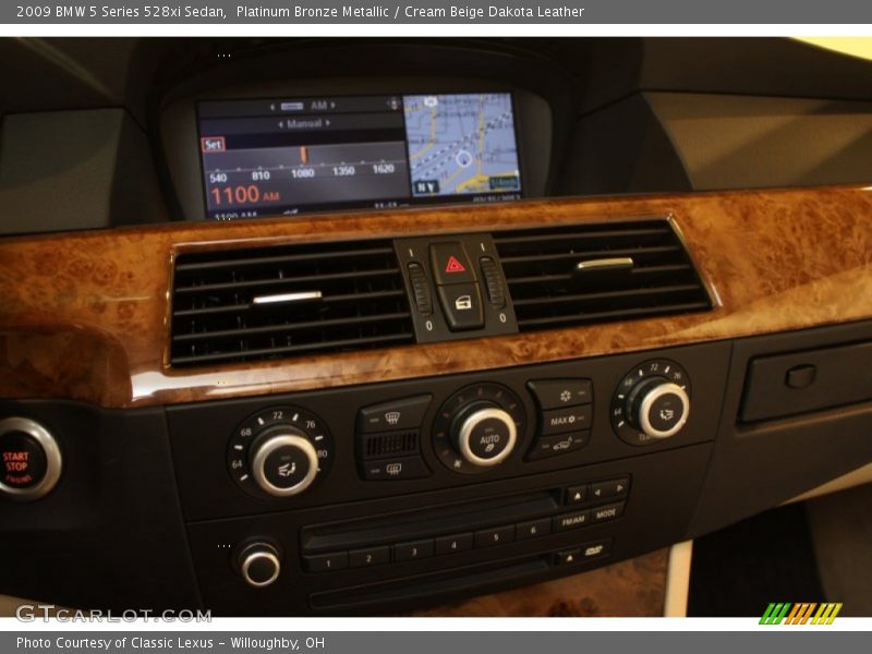Platinum Bronze Metallic / Cream Beige Dakota Leather 2009 BMW 5 Series 528xi Sedan