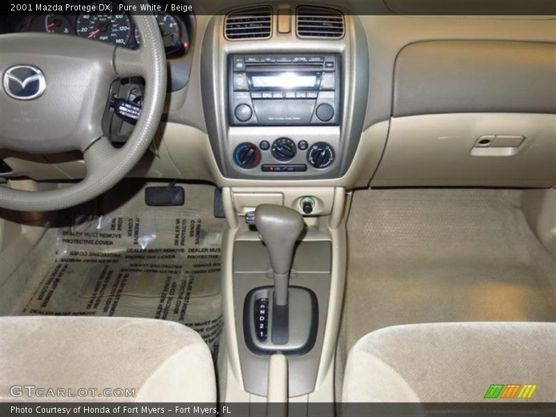 Pure White / Beige 2001 Mazda Protege DX