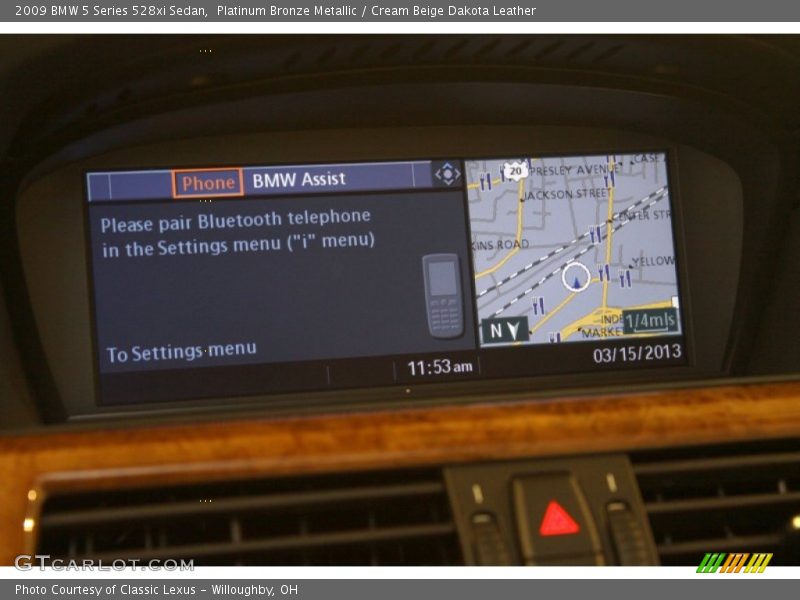 Platinum Bronze Metallic / Cream Beige Dakota Leather 2009 BMW 5 Series 528xi Sedan