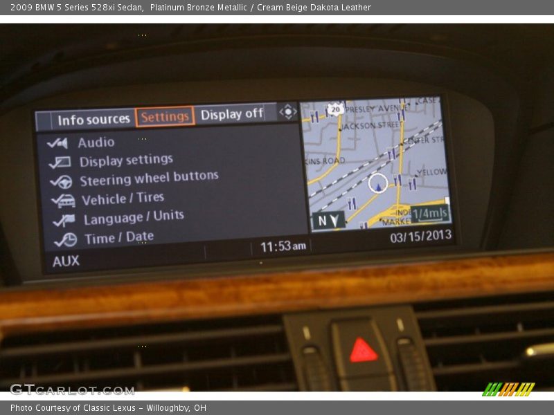 Platinum Bronze Metallic / Cream Beige Dakota Leather 2009 BMW 5 Series 528xi Sedan