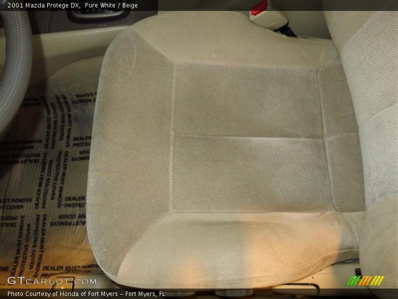 Pure White / Beige 2001 Mazda Protege DX