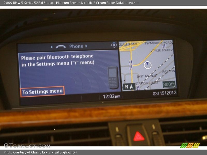 Platinum Bronze Metallic / Cream Beige Dakota Leather 2009 BMW 5 Series 528xi Sedan