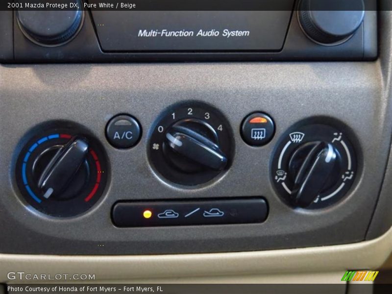 Controls of 2001 Protege DX