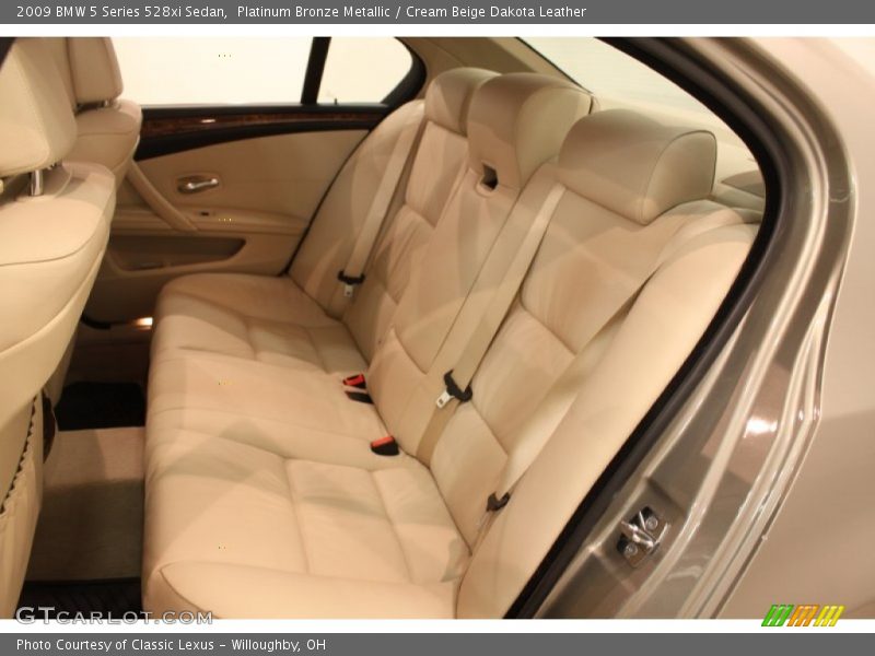 Platinum Bronze Metallic / Cream Beige Dakota Leather 2009 BMW 5 Series 528xi Sedan